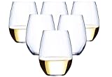 48 piece Stemless Unbreakable Crystal Clear Plastic Wine Glasses Set of 48 (10 Ounces)
