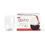 Govino Go Anywhere Flexible Shatterproof Recyclable Wine Glasses, 16-ounce, Set of 8