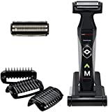 MANGROOMER 2.0 Professional Body Groomer, Ball Groomer & Body Trimmer With Propivot Flexing Head, 3 trimmer Combs, Wet/ Dry & A Free Bonus Foil!, Black