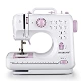 DONYER POWER Electric Sewing Machine Portable Mini with 12 Built-in Stitches, 2 Speeds Double Thread, Embroidery,Foot Pedal