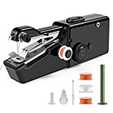 Handheld Sewing Machine, Mini Portable Electric Sewing Machine for Beginners, Home DIY and Travel, Quick Handy Repairing Stitch Tool for Fabric, Clothing, Kids Cloth, Black