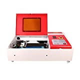 OMTech 40W CO2 Laser Engraving Cutting Machine, Digital Control 12' x 8' K40 Desktop DIY Wood Laser Engraver Cutter with Red Dot Pointer & Detachable Wheels(2020 Model)