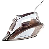 Rowenta DW5080 1700-Watt Micro Steam Iron Stainless Steel Soleplate with Auto-Off, 400-Hole, Taupe