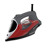 BLACK+DECKER D3500 Advanced Temperature Iron, Nonstick Ceramic Soleplate, Red/Black