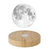 KFISI Moon Lamp 3D Printing Magnetic Levitation Moon Light Lamps with 360 Auto Rotating and 4 Working Light Modes - for Home、Office Decor, Creative Gift (3.9 Inch)