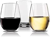 Vivocci Unbreakable Elegant Plastic Stemless Wine Glasses 20 oz | 100% Tritan Heavy Base | Shatterproof Glassware | Ideal For Cocktails & Scotch | Perfect For Homes & Bars | Dishwasher Proof, Set of 2