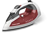 Black & Decker ICR07X Xpress Steam Cord Reel Iron, White/Red, 10.4' x 13' x 12'
