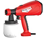 HVLP 500W Advanced Hand Held Electric Spray Gun with Three Spray Patterns, Two Nozzle Sizes and 800ml Detachable Container, Paint Sprayer with Adjustable Valve Knob and Replaceable Air Filter