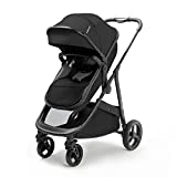 Mompush Wiz, Baby Stroller with True Bassinet Mode for Newborn and Toddler, Convertible Carriage Bassinet to Stroller, Reversible Seat, Foot Cover and Rain Cover Included, Large Storage Space