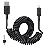 Coiled Lightning Cable, dé USB to Lightning Cable 6ft [MFi Certified & CarPlay Compatible], for iPhone 13/13 Pro Max/12/12 Pro/11 Pro/X/8/iPad