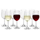 Unbreakable Stemmed Wine Glasses, 12oz- 100% Tritan- Shatterproof, Reusable, Dishwasher Safe Drink Glassware (Set of 8)- Indoor Outdoor Drinkware - Great Mother’s Day, Cinco De Mayo, & Wedding Gift