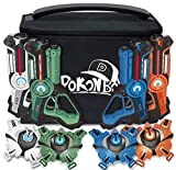 POKONBOY Laser Tag Guns with Vests Set of 4, Infrared Laser Tag Set with Carry Case – 4 Gun Modes – Multiplayer Home or Backyard & Outdoor Game for Kids and Adults