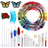 New Embroidery Kit Punch Needle Embroidery Patterns Punch Needle Kit Craft Tool Embroidery Pen Set Threads for Sewing Knitting DIY Threaders