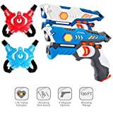 ComTec Laser Tag for Kids, Laser Tag Sets with Gun and Vest, Laser Guns Toys Gift for Boys Girls Game Party Multiplayers Indoor Outdoor- Infrared 0.9mW(2 Pack)