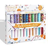 Coopay Warm Crochet Hooks Plus for Crochet Gifts, 12PCS 2mm-8mm(B-L) Crochet Kit Crochet Hook Set Ergonomic Soft Grip Crochet Needles for Crocheting Art Yarn Craft,Precious Knitting & Crochet Supplies