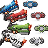 Soyee Laser Tag Set - Pack of 4 Infrared Blasters & Vests with Innovative Fog Effect - Outdoor Games Activities for Teenagers Age 8+ and Adults - Thrilling Kids Toy Gifts for Birthday Holiday