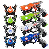 Laser Tag Gun, 4 Pack Lazer Tag for Kids 5 6 7 8 9 + Year Old, Kidpal Infrared Laser Tag with Vest and Gun Indoor Outdoor Laser Gun| Best gift for kids Age 6 7 8 9 10 11 12+ Boy Girl
