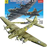 B17 Model Airplane Kit 1/72 Scale - Heavy Bomber B 17 Flying Fortress American WWII Aircraft - Russian Military Model Kits Airplane Assembly Instructions in Russian Language