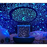 WINICE Remote Control and Timer Design Seabed Starry Sky Rotating LED Star Projector for Bedroom, Night Light for Kids, Night Color Moon Lamp for Children Baby Teens Adults(Blue)