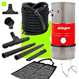 Allegro Poco PKU31001 Allegro MU3100 Wall Mounted Garage and Car Vacuum with 30 Ft. Hose and Tools, Silver Grey/Red